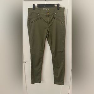 NY & Co Legging Olive Color Size 10